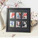 Baseball Display Card Box,6 Graded Sports Trading Card Display Frame,Collectible Card Display Stand,Star Card Display Box,with UV Protection,Suitable for Football,Basketball,Hockey,Black.