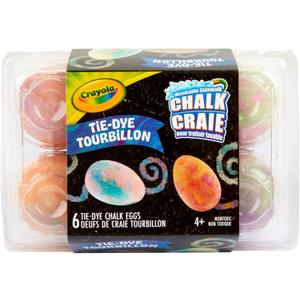 Crayola, Tie-Dye Egg Chalk, 6 Count