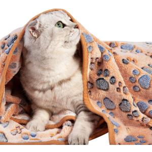 Pet Soft Blankets for Dogs - Fluffy Cats Dog Blankets for Small Medium & Large Dogs, Cute Print Pet Throw Puppy Blanket Fleece(XXL, 60 X 50 '')