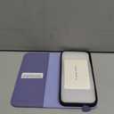 SHIELDON Genuine Leather Case Wallet for iPhone 17 Pro Max 6.9-inch | Folio Magnetic | RFID Blocking Credit Card Holder | Kickstand | Shockproof Phone Cover 2025 | Wisteria Purple