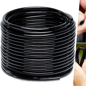 CARPATHEN 1/4 Drip Irrigation Tubing - 200 ft Black Drip Irrigation Hose Perfect for DIY Garden Irrigation System, Hydroponics, Misting, or as Blank Distribution Tubing for Any Garden Project