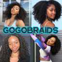 Afro Kinky Curly Knotless Pre-Separated Crochet Hair extensions Afro Twist Soft Braiding human hair extensions for Women Natural Color 18 Inch 120g