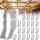 25 Pcs 2x6 Joist Hangers,20 Gauge Metal Face Mount Joist Hangers, Lu26 Joist Hanger Galvanized, Hurricane Ties for Rafter, Rafter Brackets 2x6 for Deck,Floor,Roof Overhang and Ceiling Joist