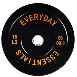 Fitvids 2-Inch Olympic Bumper Plate, Perfect Weight Plate for Weightlifting and Strength Training, 15 LB