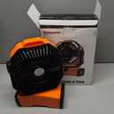 Easywave Camping Fan with LED Lantern: 30000mAh Rechargeable Battery Powered Outdoor Tent, Oscillating Fan with 360 Hanging Hook, Personal USB Desk Fan for Camping, Power Outage, Hurricane, Jobsite