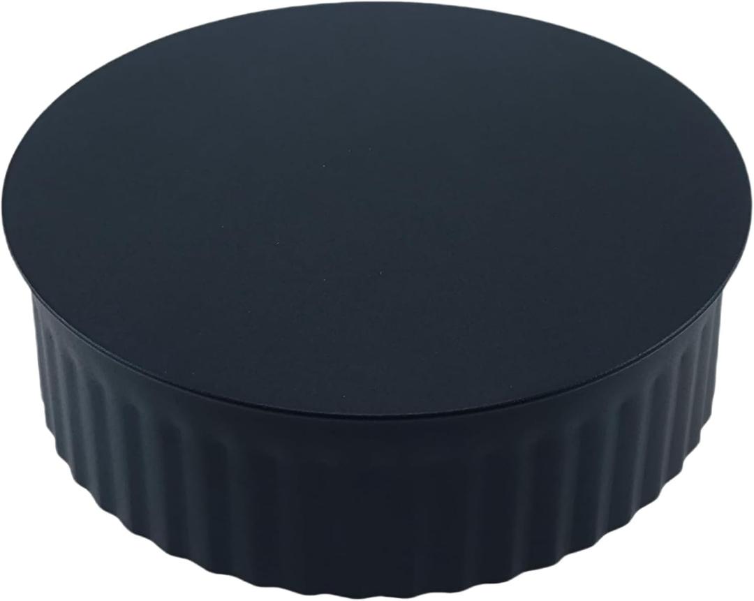 Nimiah Replacement Black BM0152 24-ga Steel Crimped Pipe Round End Cap 7 in Dia