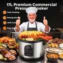 17.8QT Commercial Electric Pressure Cooker stainless steel Pressure Cooker | 24-hour Presetting |12 in 1 slow cooker with temperature control | LED Multifunction Food Warmer with nonstick pot