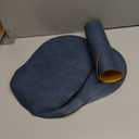 Oval Placemats Set of 4, Faux Leather Place Mats for Dining Table Dual Sided Placemats Heat Resistant Washable Wipeable Table Mats for Indoor Outdoor, Blue/Yellow