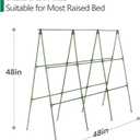 Cucumber Trellis for Raised Bed, 1 Pack 4ft Tall A-Frame, Garden Trellis for Climbing Plants Outdoor, Perfect for Vines, Beans - Green with Netting
