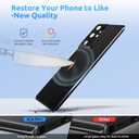 Back Glass Replacement for Samsung Galaxy S21 Ultra 5G SM-G998 Back Cover Rear Housing with Camera Lens + Repair Tool Kit Genuine Rear Glass (Black) | Original quality back glass replacement rear glass battery cover back cover replacement with camera lens repair kit.