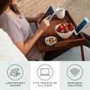 ROSSIE HOME Bamboo Bed Tray with Phone Holder, Extra Large Lap Desk for Laptops up to 17.3 Inches Java Style No. 78112