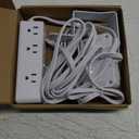 HOPOW Dual Layer Desk Clamp Power Strip, White Desktop Edge Mount Charging Station with 13 Outlets 4 USB Ports (2 USB C), Under Desk Surge Protector(1700 Joules), 10 Ft Extension Cord for Office