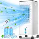 Portable Air Conditioners, Portable AC Unit, Evaporative Air Cooler w/1.6 Gal Water Tank, 3 Speeds, 60°Oscillation, Windowless Air Conditioner w/7.5H Timer, Swamp Cooler for Room Home Office