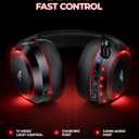 Wireless Gaming Headset, 7.1 Surround Sound, 2.4Ghz USB Gaming Headphones Bluetooth 5.4, 100-Hr Noise Canceling Mic RGB Light, Wireless Headset for PC PS5 PS4 Mac Switch, ONLY Wired Mode Suit for Xbox