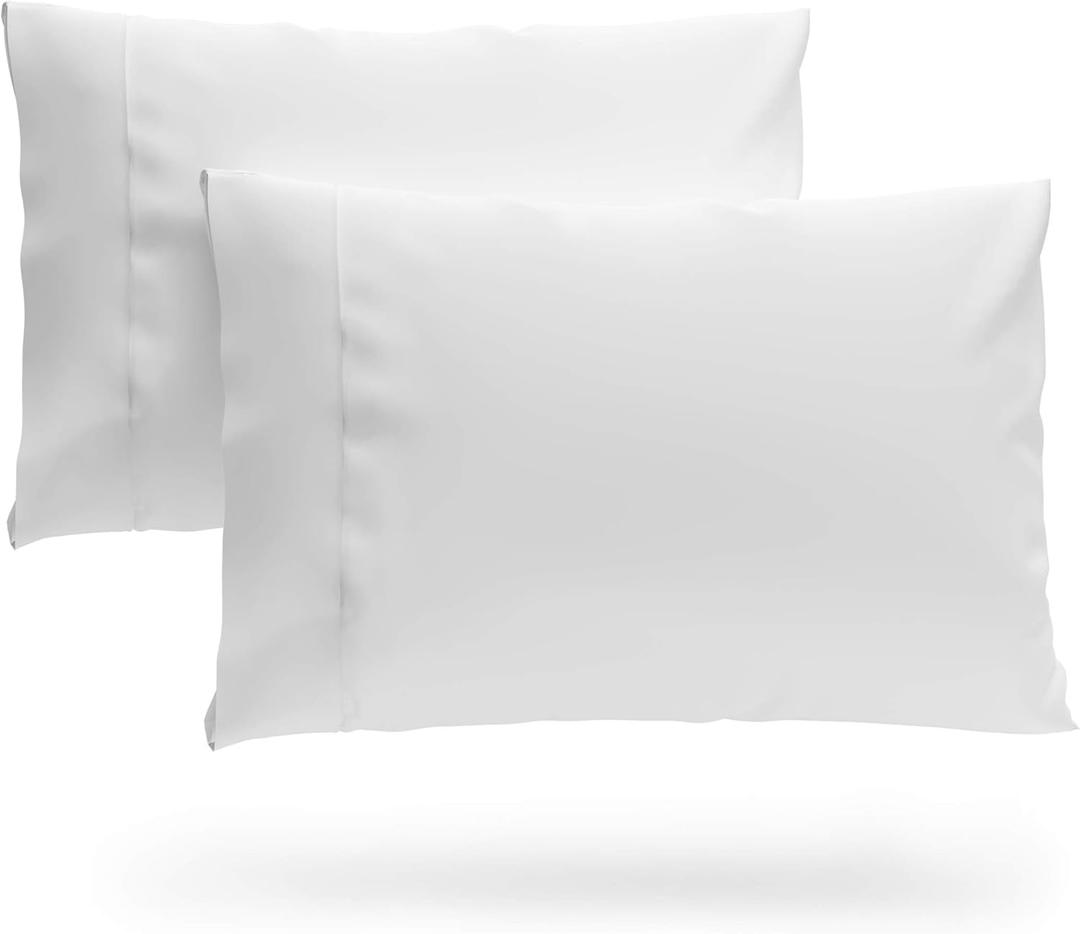 Cosy House Collection Premium Rayon Derived from Bamboo Pillowcase Set of 2 - Ultra Soft, Cooling & Breathable Bedding (King, White)