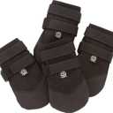 Rugged Dog Boots & Paw Protectors for Small, Medium and Large Dogs Black (Size 6)