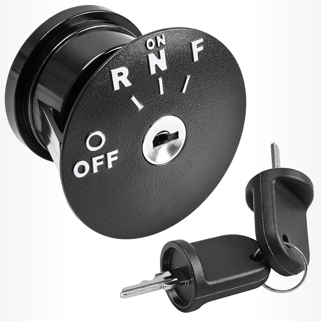 DRIVE UP Ignition Key Switch W/2 Keys for EZGO Electric RXV 2008-Up, OEM 605637 (Key Switch and Keys) (Black)