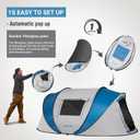 EchoSmile Pop Up Camping Tent, 2/4/6 Person Easy Setup Tent, Water Resistant Dome, Portable with Carry Bag