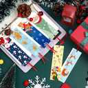 120 Pieces Christmas Bookmarks 10 Styles Double Sided Xmas Christmas Character Santa Snowman Book Markers for Students, Winter Holiday Page Marker Fun Christmas Gifts Party Favors