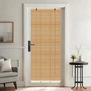 Bamboo Blinds for Interior Windows 36 Wide - Light Filtering Bamboo Roller Shades Natural Roman Shade, 72L Roll Up Blind for Windows, Easy to Install for Door, Patio, Bedroom