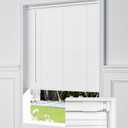 UNISHADES No Drill Blinds for Windows 1" Vinyl L-Shaped Slats Cordless Mini Blinds for Home, for Window Size 35" W × 36" H White