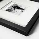 Yaetm 12x12 Square Picture Frame Matted to 5x7, Double Floating Ivory Mat, Black Photo Frame with Polished Tempered Glass for Wall Gallery, Home and Office, Wall Mounting, Single, Black