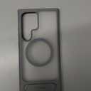 TORRAS Strong Magnetic & Seamless Stand for Samsung Galaxy S24 Ultra Case, Fit for MagSafe, Mil-Grade Drop Protection, Kickstand for Samsung Galaxy S24 Ultra Case, Translucent Back/Gray Edge