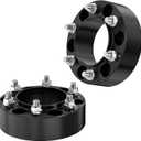 2PCS 50mm (2") Black Forged 6x139.7 (6x5.5) Hubcentric Wheel Spacers Fits Tacoma 19952023, 4Runner 19842023, Tundra 20002006, T100 19931996, Pick Up 19801995  106mm Bore, M12x1.5 Studs