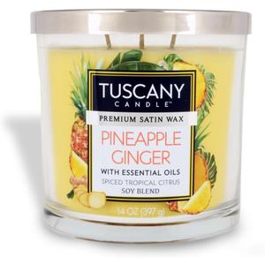 Tuscany Candle Pineapple Ginger Premium Satin Wax Scented Candle