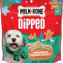 Milk-Bone Dipped Gingerbread Artificially Flavored Dog Biscuits, 10 oz Bag (EXP 01/01/27)
