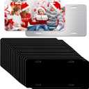 100 Pack Black Aluminum License Plate Blanks – 6x12 Inch Metal Tags for Laser Engraving, Vinyl, UV Printing, Bulk Custom Design Plates - 0.025 Thickness/0.65mm