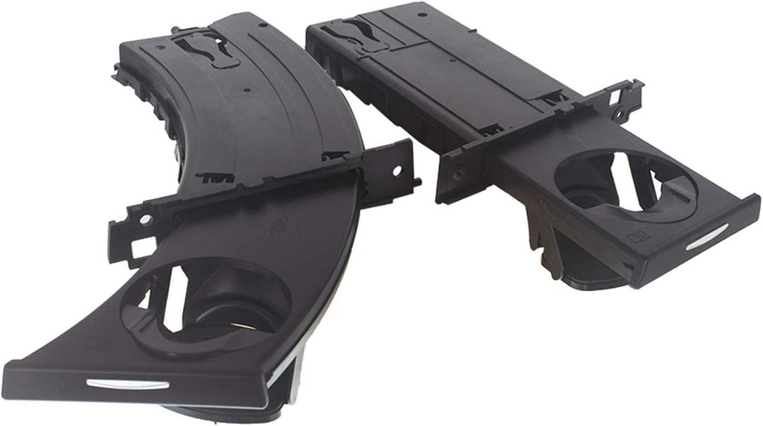 labwork Cup Holder Divers and Passenger Side Retractable Cup Holder Replacement for E90 E91 E92 E93 51459173463 51459173469 (Pair, Black)