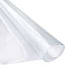 ONEART | Super Clear Multi Purpose PVC Vinyl-12 Gauge Waterproof Transparent Vinyl Sold by Separate Yard, 1 Yard, Material Type: 0.3mm-PVC