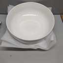 MALACASA Serving Bowls, 114 OZ(10") Extra Large Salad Bowls Set of 2, Porcelain White Serving Bowls for Salad, Soup, Pasta and Dinner, Large Ceramic Bowl Set for Entertaining, Series REGULAR