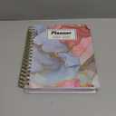 Planner 2026-2027, Large 18 Months Academic Daily Weekly Monthly Planner Yearly Agenda Jan. 2026June. 2027, 7.9" x 9.8", Page Tabs, Separator Page, Pocket Folder, Bookmark, Stickers, Sticky Note Set (Pink Blue Marble)