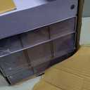 Desk Storage Organizer with 9 Drawers, 4 Tiers Stackable Desktop Craft Storage Drawers, Clear Storage Box Caddy for Stationary Makeup Jewelry Office Craft Supplies (Purple)