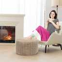 Asuprui Pouf Ottoman Stuffed Round Modern Foam Filled Ottoman Foot Rest Poufs for Living Room Chair Decorative Boho Foot Stool for Wedding Christmas Party, 20"D x 20"W x 14"H