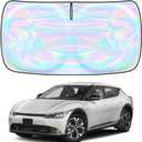 for Kia EV6 2022-2025 2026 Windshield Sun Shade Cover - Custom Fit Kia EV6 4 Layers Sunshade Foldable Front Window Sunshade Sun Visor Protector Block UV Rays Keep Your Car Cooler Car Accessories