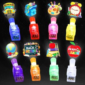 Finger Lights, 48PCS Back to School Party Favors Bulk for Kids | Finger Flashlights, Light up Toy, Bright, Over 48 Hours for First & Last Day of School Classroom Prizes Trick or Treating