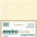 ROARING SPRING Enviroshades Recycled Colored Legal Pads, Ivory, 12 Pack, 8.5" x 11", Legal Ruled, 50 Sheets Per Pad, 15 lb Perforated Paper, Made in USA