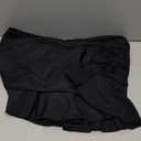 Tempt Me Women Black Ruched Ruffle Swim Skirt - 2025 Mid Rise Tummy Control Bikini Swimsuit Bathing Suit Skirt Bottom Large