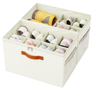 IMAXTOP Shoe Organizer for Closet, 2Pack Foldable Shoe Storage Box with Adjustable Dividers & Clear Cover, Fits 16 Pairs, Beige, Durable and SpaceSaving