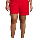Lands' End Womens Comfort Waist 9in Swim Short Panty New Compass Red, Size Small