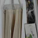 Pleated Lampshade Tall Floor Lamp for Living Room Corner Bedroom Bedside Office, Brown Pole Lamp, Bright 12W Dimming Reading Light, Modern Cute Unique Retro Standing lamp, Farmhouse Vintage Home Decor