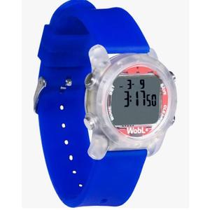 WobL+ World's Smallest & Best Waterproof Vibrating 9 Alarms + Countdown Timer Wristwatch for Sports/Medicine/Meeting/Potty Reminders, Blue