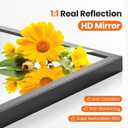 Sweetcrispy 24"x36" Arch Black Bathroom Wall Mirror, Metal Frame Vanity Mirror for Bedroom, Entryway, Living Room