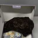 70s Mens Brown Wig+Glasses+Golden Chain+Peace Sign Necklace+Mustache+Wig Cap Long Curly Funny Synthetic Wigs for Retro Outfit Men Party Hippies Rocker Costume Cosplay Halloween6pcs Set