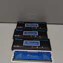 DDR3 RAM 32GB Kit (4x8GB) 1600MHz CL11 UDIMM, Desktop Memory Module PC3-12800 240-Pin 1.5V 2Rx8 Dual Rank Non-ECC Unbuffered PC Computer RAM Stick Upgrade - Blue