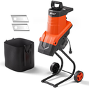 AIVOLT Wood Chipper Shredder 1800w Electric Leaf Mulcher Shredder with Collection Bag 1.8-inch Cutting Diameter 15-Amp for Mulching, Composting and Yard Cleanup