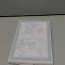 Laura Ashley 5x7 Cashmere Blue Enamel Picture Frame, Silver Metal Edge with Easel, for Countertop, Tabletop Display, Bookshelf, Desk, Wall Dcor, Photo Gallery (5x7, Cashmere Blue W/Silver)